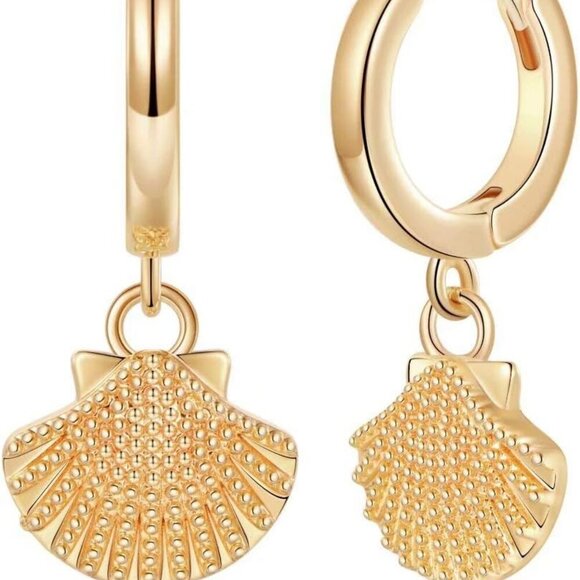 Women’s Gold-Plated Huggie Hoop Earrings with Cubic Zirconia - Perfect Gift Idea - Picture 1 of 7